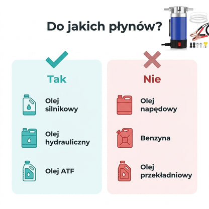 Do jakich płynów nadaje się pompa do oleju