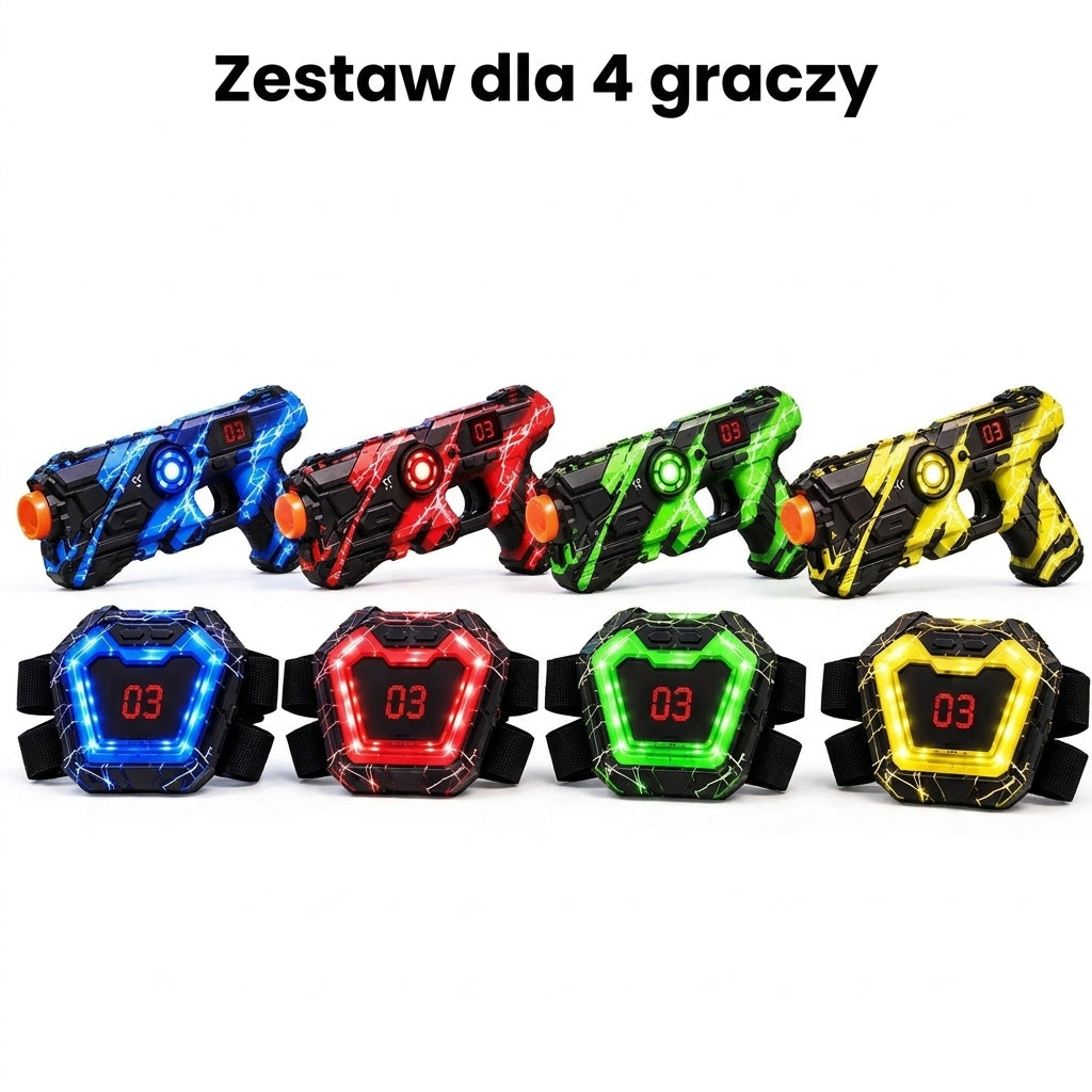 Laser tag dla dzieci – pistolety na podczerwień i kamizelki LED
