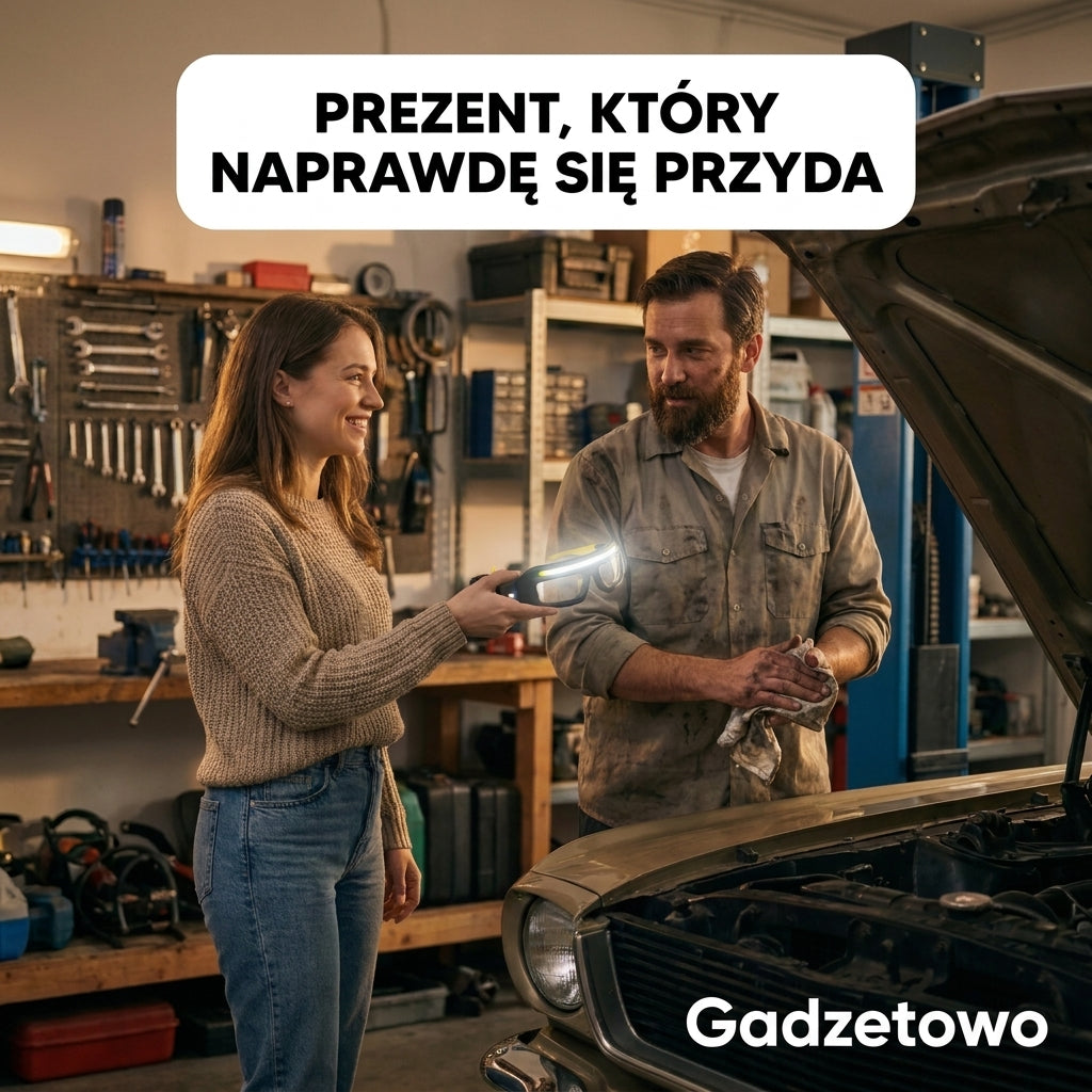 Okulary z LED jako prezent dla męża mechanika